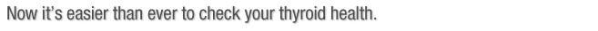Check your thyroid health